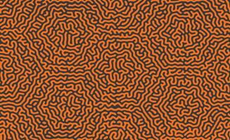 Turing reaction diffusion pattern with abstract motion. Vector illustration of chemical morphogenesis Curvy doodle.