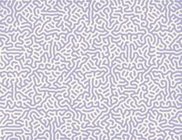 Turing reaction diffusion pattern with abstract motion. Vector illustration of chemical morphogenesis Curvy doodle.