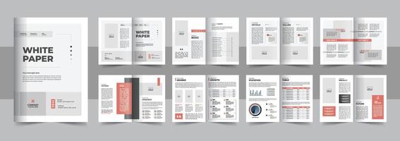 white paper layout or white paper report brochure design layout vector