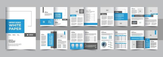 white paper or white paper layout design, Company brochure design template vector