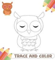 Hand-drawn trace and color for kids vector