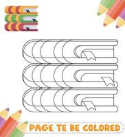 Hand-drawn colouring book for kids vector