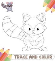 Hand-drawn trace and color for kids vector