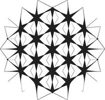 Abstract Matrix Sleek Vector Logo with Dynamic Black Geometric Shapes Ethereal Equilibrium Monochromatic Emblem Depicting Abstract Geometric Design in Vector