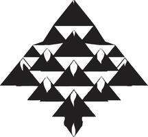 etéreo equilibrio negro emblema representando resumen geométrico diseño en vector dimensional armonía pulcro vector logo con elegante negro resumen geométrico patrones