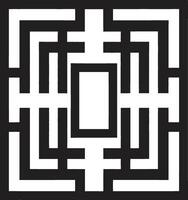 Quantum Contours Elegant Icon Featuring Abstract Geometric Shapes in Vector Abstract Matrix Vector Logo with Dynamic Black Geometric Shapes