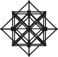 Infinite Abstraction Black Geometric Logo Vector with Abstract Shapes Dimensional Elegance Dynamic Black Logo with Geometric Fusion in Vector