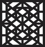 Abstract Enigma Sleek Vector Logo Design with Black Abstract Geometric Patterns Astral Fusion Monochrome Emblem of Abstract Geometric Shapes in Vector
