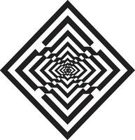 Abstract Nexus Sleek Icon Design Featuring Geometric Patterns in Black Arabian Elegance Vector Black Logo Design with Stylish Arabic Man Silhouette