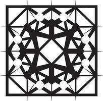 Infinite Angles Elegant Vector Logo Design Depicting Black Abstract Geometric Shapes Mystic Geometry Monochromatic Emblem with Abstract Black Geometric Design in Vector