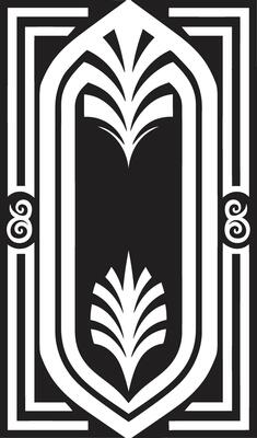 Vintage Opulence Monochromatic Emblem with Art Deco Frame in Vector Timeless Beauty Black Icon Illustrating Art Deco Frame in Vector