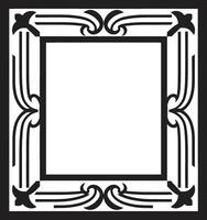 Glamorous Lines Elegant Vector Logo Featuring Art Deco Frame Design Vintage Opulence Monochromatic Emblem with Art Deco Frame in Vector