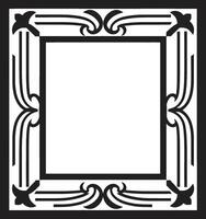 Glamorous Lines Elegant Vector Logo Featuring Art Deco Frame Design Vintage Opulence Monochromatic Emblem with Art Deco Frame in Vector