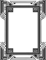 Timeless Beauty Black Emblem with Art Deco Frame in Monochrome Luxury Fusion Vector Logo Design of Elegant Black Icon with Art Deco Frame