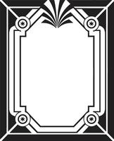 Deco Elegance Sleek Icon Showcasing Art Deco Frame in Vector Glamorous Lines Elegant Vector Logo Featuring Art Deco Frame Design