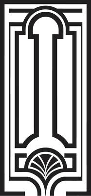 Deco Elegance Black Emblem Featuring Art Deco Frame in Vector Glamorous Lines Monochromatic Vector Logo with Art Deco Frame