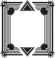 Eternal Glamour Black Vector Logo with Art Deco Frame Design Deco Elegance Sleek Icon Showcasing Art Deco Frame in Vector