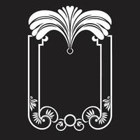Glamorous Lines Sleek Icon Showcasing Art Deco Frame in Vector Vintage Opulence Black Emblem Featuring Art Deco Frame Design