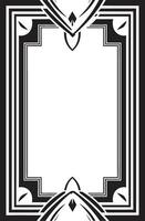 Glamorous Lines Elegant Vector Logo Featuring Art Deco Frame Design Vintage Opulence Monochromatic Emblem with Art Deco Frame in Vector