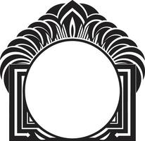 Deco Elegance Sleek Icon Showcasing Art Deco Frame in Vector Glamorous Lines Elegant Vector Logo Featuring Art Deco Frame Design