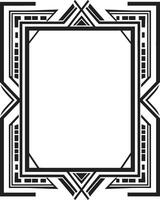 Deco Elegance Black Emblem Featuring Art Deco Frame in Vector Glamorous Lines Monochromatic Vector Logo with Art Deco Frame