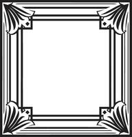 Vintage Opulence Sleek Icon Illustrating Art Deco Frame in Black Timeless Beauty Vector Logo Design with Art Deco Frame in Black