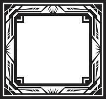 Eternal Glamour Elegant Icon Showcasing Art Deco Frame in Vector Deco Elegance Black Emblem Featuring Art Deco Frame in Vector