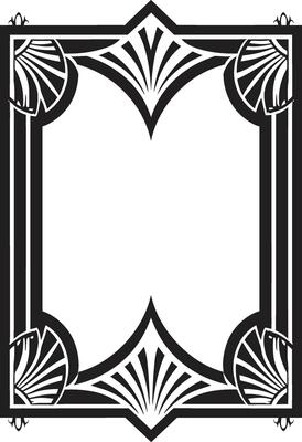 Luxury Fusion Black Icon Showcasing Art Deco Frame in Vector Artistry Unveiled Elegant Vector Logo Featuring Art Deco Frame Design