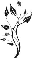 eterno jardín elegante negro icono para botánico florales naturalezas sinfonía pulcro vector logo, negro florales