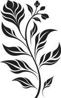 eterno pétalos elegante negro icono exhibiendo botánico florales naturalezas armonía elegante vector logo diseño con negro floral elementos