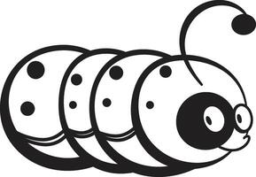 Natures Progression Elegant Monochrome Emblem for Caterpillar Icon Creeping Chic Sleek Vector Logo Design for Stylish Caterpillar