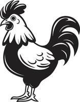 cloqueando clásicos monocromo emblema ilustrando pollo armonía valeroso paleta pulcro negro vector logo diseño para pollo icono