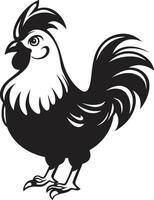 Farmyard Fashion Sleek Black Icon Featuring Chicken Vector Logo Eggquisite Elegance Chic Monochrome Chicken Emblem in Black