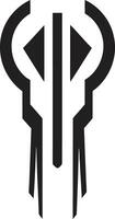 Neural Net Elegance Sleek Black Icon Featuring Cybernetic Vector Digital Nexus Abstract Cybernetic Symbol in Monochrome Vector Logo