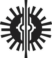 Circuit Couture Sleek Vector Logo Design for Cybernetic Bliss Digital Dynamics Monochrome Emblem Illustrating Cybernetic Harmony
