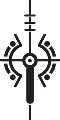 Binary Blossom Sleek Black Abstract Symbol Illustrating Cybernetic Harmony Robo Rapture Elegant Cybernetic Emblem in Monochromatic Design
