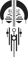 digital dinámica monocromo vector logo para cibernético amantes tecnológico trascendencia elegante negro resumen cibernético emblema
