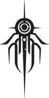 Binary Harmony Chic Abstract Emblem of Cybernetic Design Futuristic Fusion Sleek Vector Logo Illustrating Cybernetic Bliss