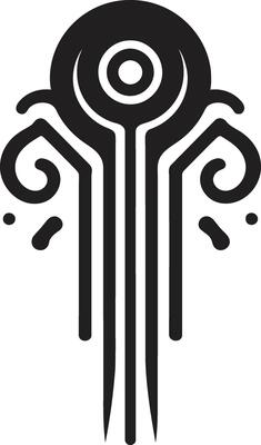 Neural Net Elegance Sleek Vector Logo for Cybernetic Harmony Code Symphony Abstract Cybernetic Symbol in Elegant Monochrome