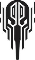 Digital Nexus Sleek Black Vector Emblem Featuring Cybernetic Harmony Binary Harmony Elegant Cybernetic Symbol in Monochrome Design