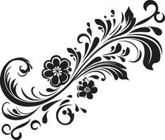 Swirls of Style Monochrome Logo Design with Decorative Doodles Curves and Charms Black Doodle Decorative Element in Vector