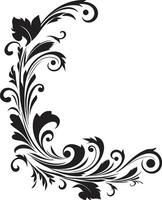 Whirlwind of Whimsy Monochrome Logo Design with Decorative Element Intricate Inks Elegant Decorative Doodle Icon in Sleek Black vector