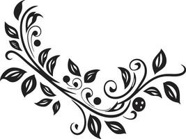 Ornate Outlines Chic Black Emblem with Doodle Decorative Element Whirlwind of Whimsy Monochrome Logo Design with Decorative Element vector