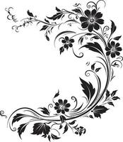 Artistic Adornments Monochrome Doodle Decorative Element in Elegant Design Chic Complexity Stylish Vector Icon with Black Doodle Decorations