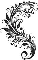 Ornate Outlines Sleek Vector Design Highlighting Doodle Decorative Element Whirlwind of Whimsy Monochrome Logo Design with Decorative Element