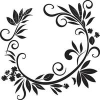 Intricate Inks Chic Vector Icon with Black Doodle Decorative Element Fanciful Flourishes Sleek Emblem Highlighting Decorative Doodles