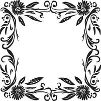 Mystical Maze Doodle Delight in 90 Words with Black Frame Infinite Intricacies A Symphony of Doodle Decorative Frame Vector Black Logo Elegance