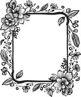 Artistic Allegro A Harmonious Blend of Creativity in Doodle Decorative Frame Vector Black Logo Symbol Noir Odyssey Navigating the Elegance of Doodle Decorative Frame Vector Black Logo Design