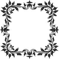 Intricate Inks Chic Vector Icon with Black Doodle Decorative Frame Fanciful Flourishes Sleek Emblem Highlighting Decorative Frame Doodles