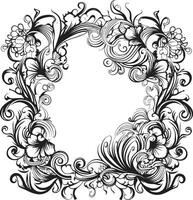 Ethereal Echo Capturing the Otherworldly Charm in Doodle Decorative Frame Vector Black Logo Symbol Quixotic Quest Embarking on a Doodle Decorative Frame Vector Black Logo Design Odyssey